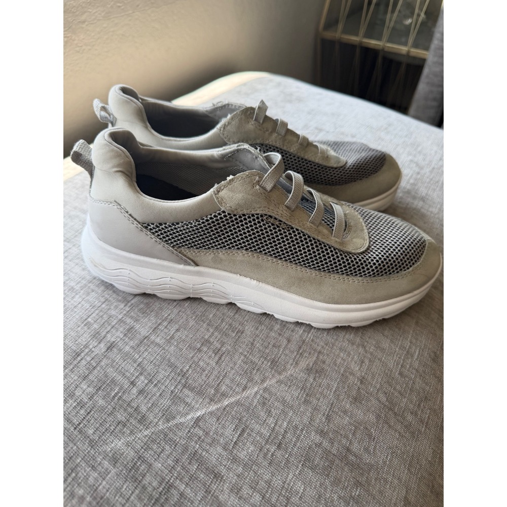 Geox Respira Womens Grey Suede Mesh Slip On Sneakers Size 9EU 39Breathable Shoes